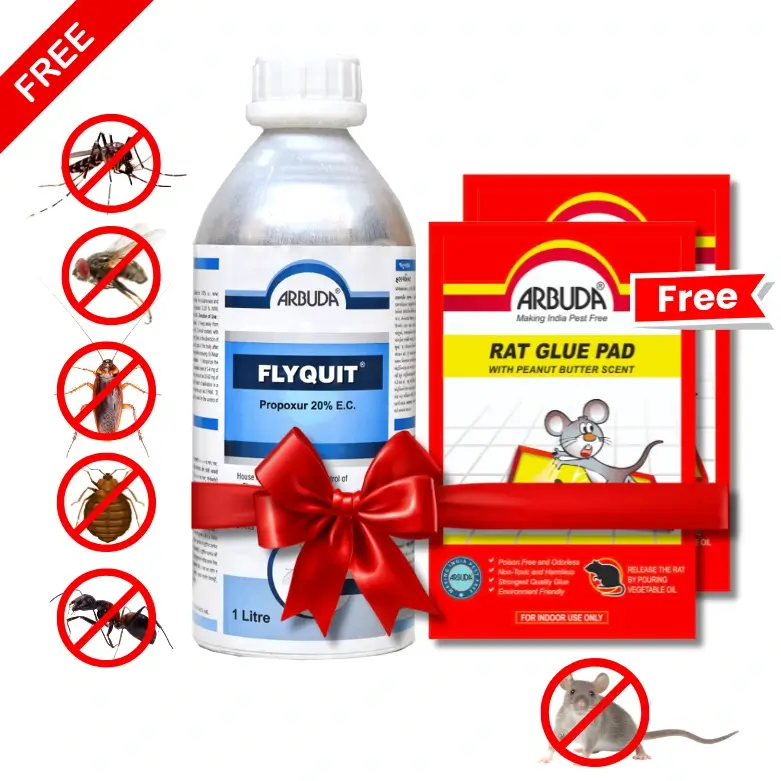 Flyquit 1L + Free 2 Small Rat Glue Pads
